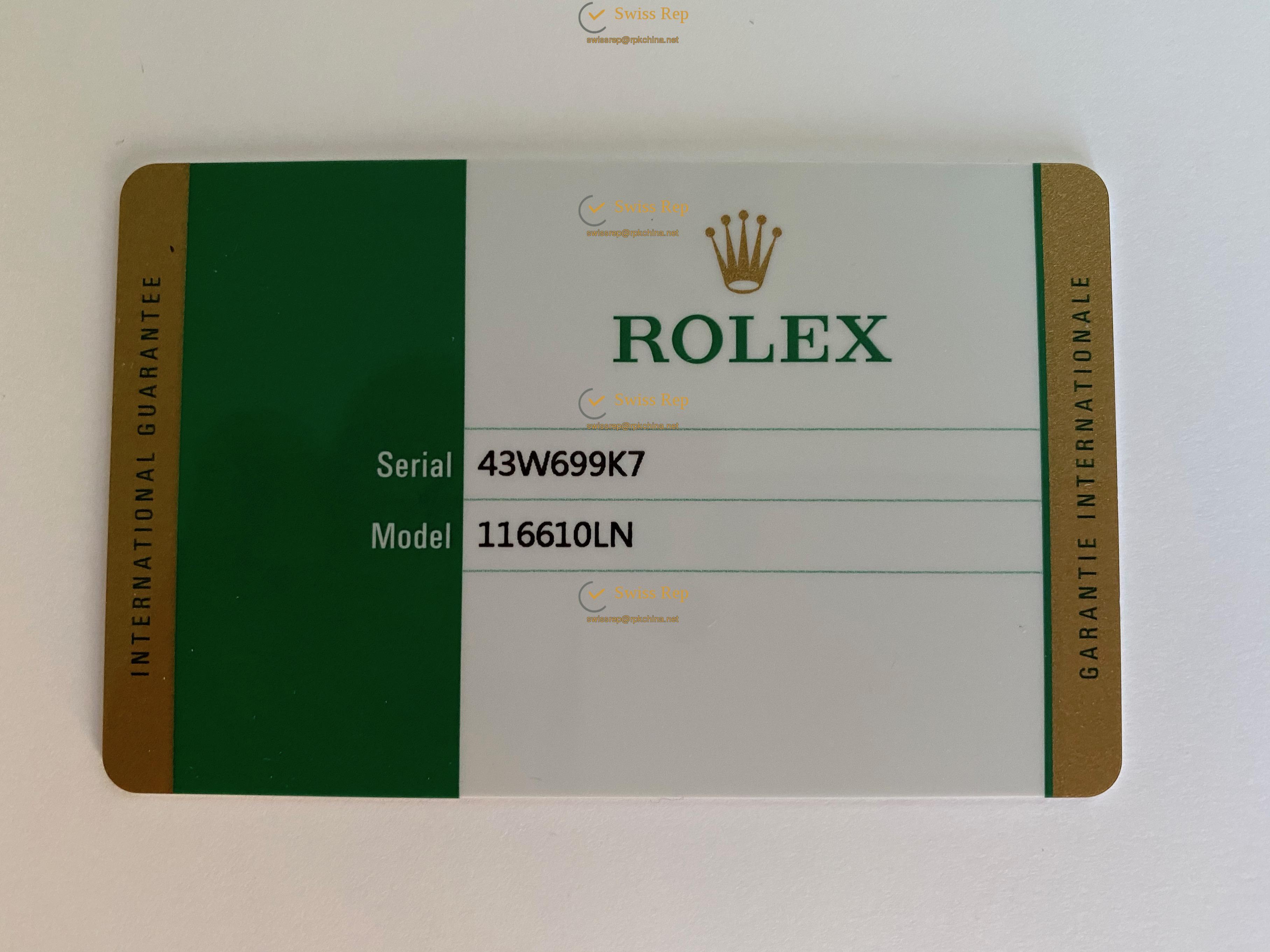 Rolex Card Custom Made Rolex Warranty Card with Anti-Forgery Crown and Fluorescent Label - AAA Replicas